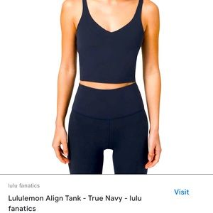 lululemon align tank-navy
